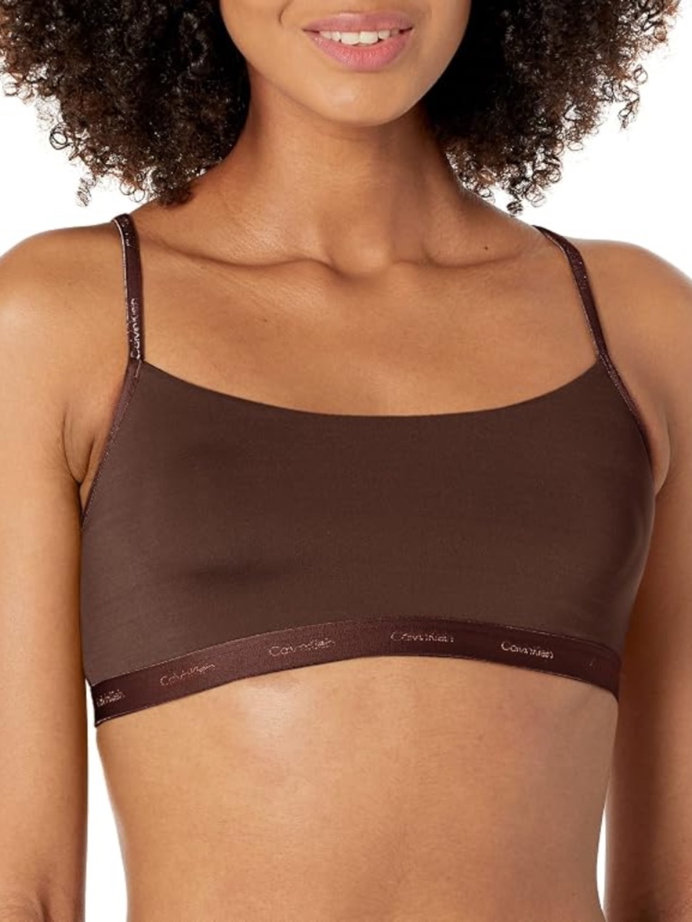 NWT XS  Calvin Klein New Comfort Logo Unlined Bralette